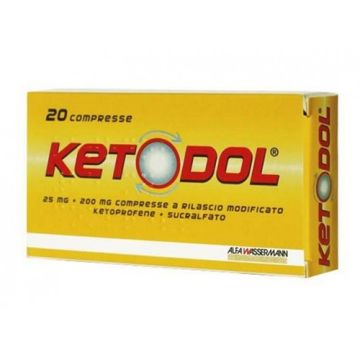 Ketodol*20 compresse 25mg+200mg a rilascio modificato