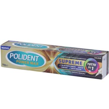 Polident power max supreme tutto in 1 crema adesiva protesi 70 g