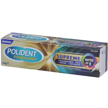 Polident power max supreme tutto in 1 crema adesiva protesi 40 g