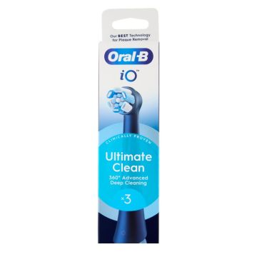 Oralb power refill io ultra clean black 3 pezzi