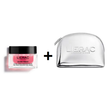 Glow Fresh Gel Crema 50 ml + Pochette Lierac Argentata in Omaggio